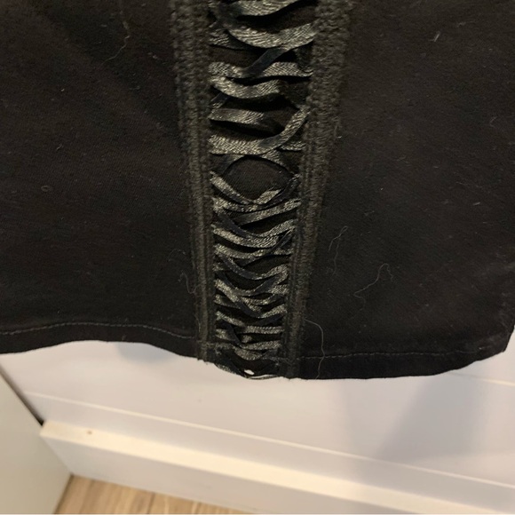 SWIXXZ Black Jeans Purple Skull Bones Women Sz 16 Gothic 90’s Grunge READ - Picture 8 of 13